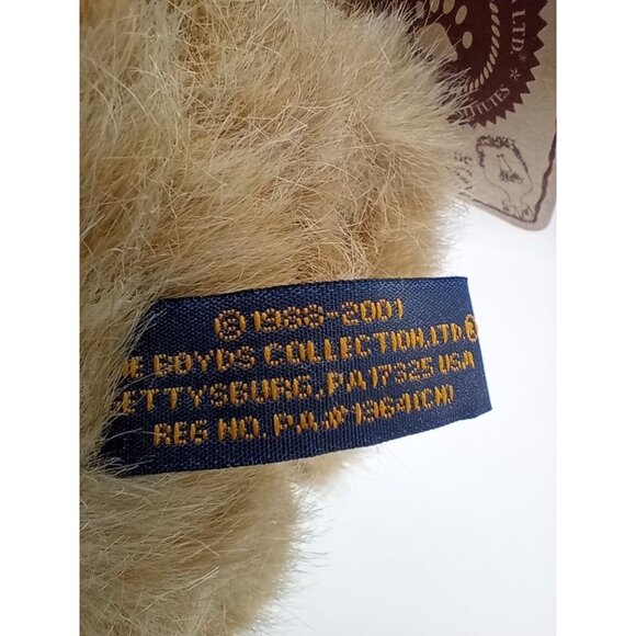 Josie K Bearsmark Teddy Bear Boyds Plush Flower Hat 9 Inch Vintage Animal Toy - Picture 10 of 15